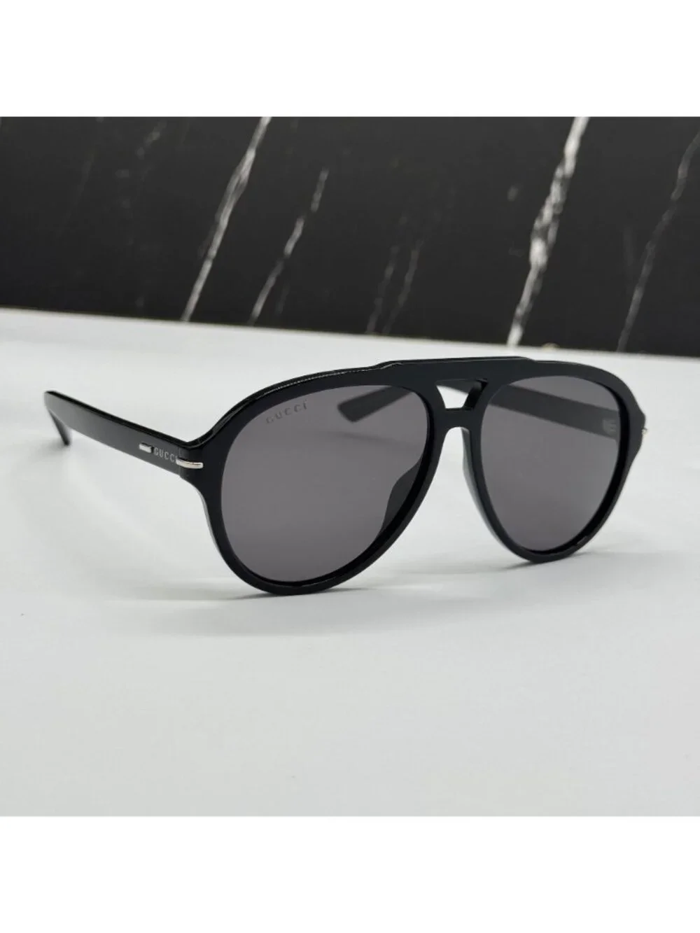 New Gucci GG1443S 001 Black Aviator Sunglasses